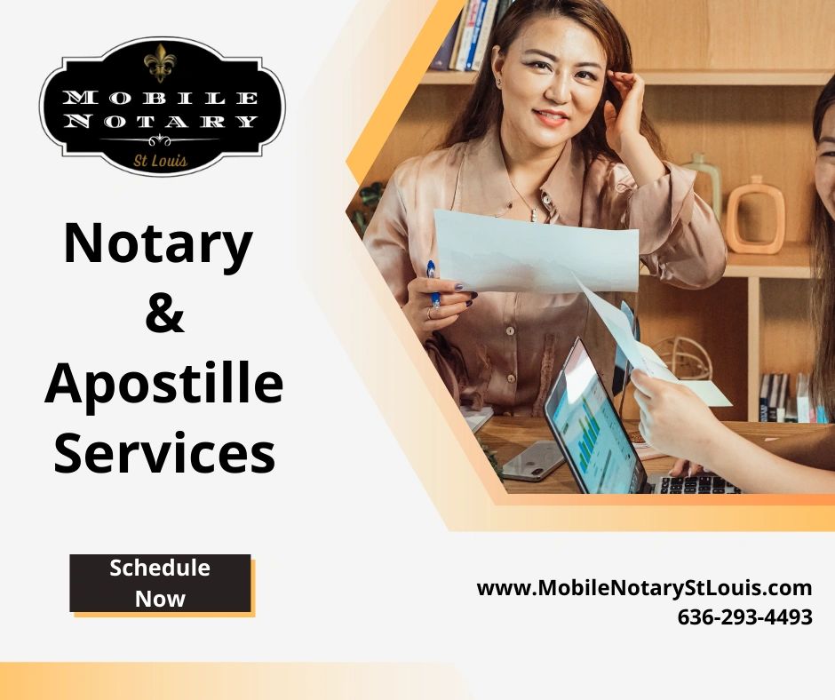 Mobile Notary St Louis is here for all your Notary and Apostille