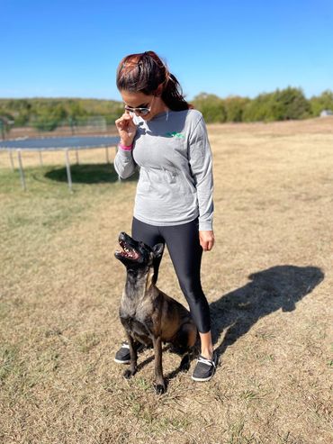 Kerri with Mya a Belgian Malinois