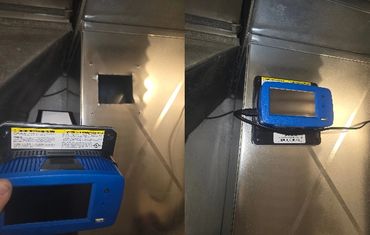 Installation of Sanitation device or UV Light.