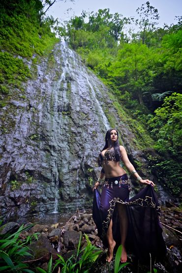 waterfall bellydancer malia