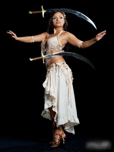 Double sword belly dancer malia delapenia