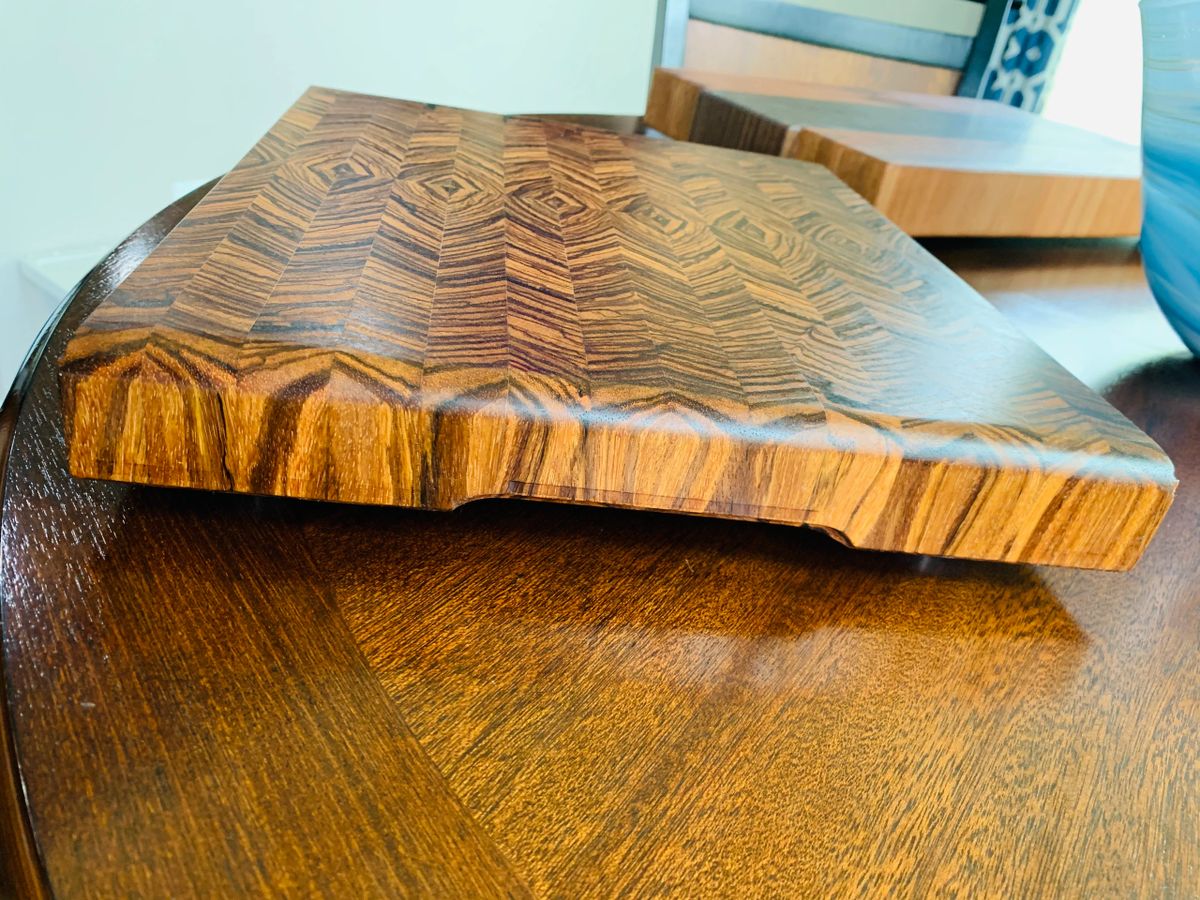 Zebra wood EndGrain Cutting Board