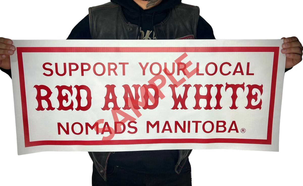SUPPORT RED AND WHITE Support Banner