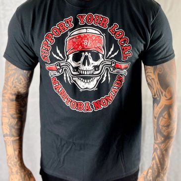 T-shirts, Support Nomads Manitoba, Big Red Machine, graphic t-shirts, Harley-Davidson, Hells Angels
