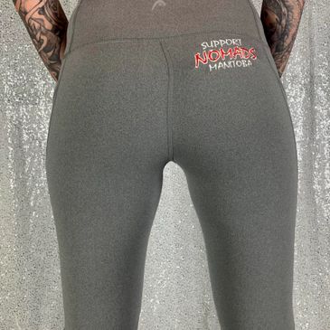 WOMENS, LEGGINGS, Support Nomads Manitoba, Big Red Machine, graphic, Harley-Davidson, Hell Angels