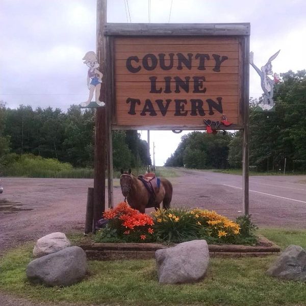 County Line Tavern Sign (A view from the road.)