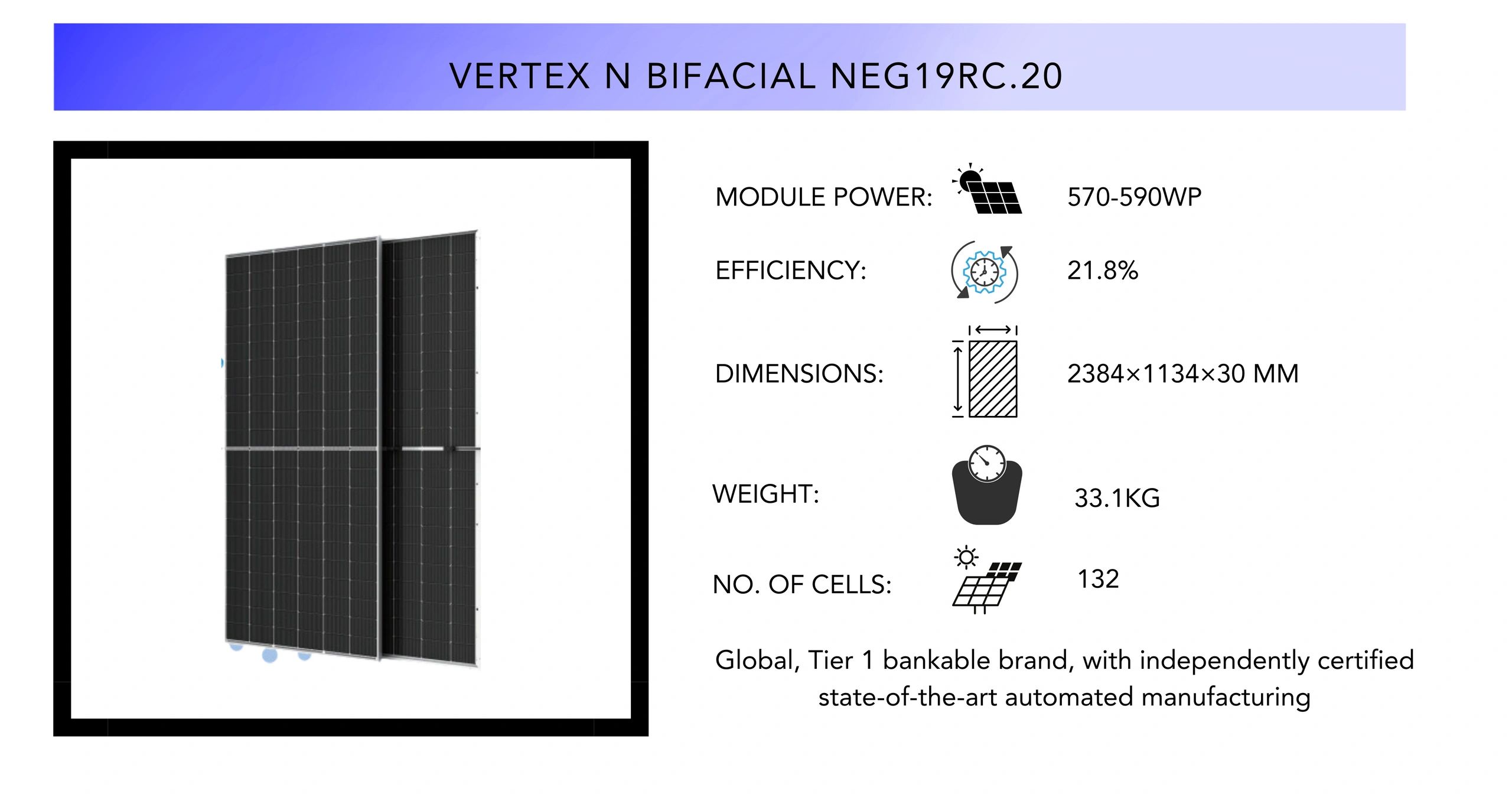 Trina VERTEX N NEG19RC.20 Solar Panel