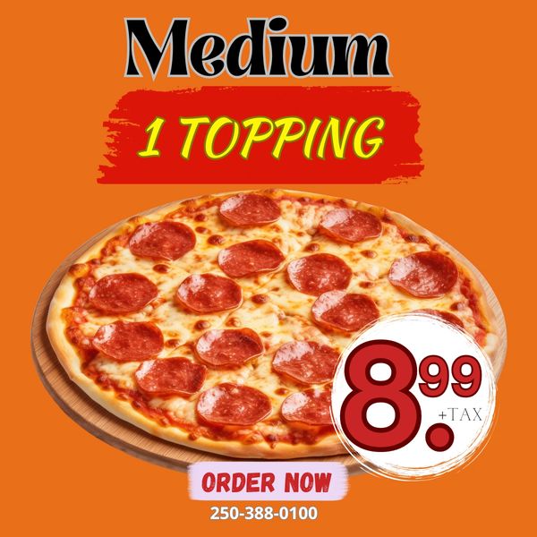 Best pizza Offer medium 1 topping ready for pickup
