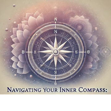 A detailed compass with floral and gear designs symbolizing inner navigation.