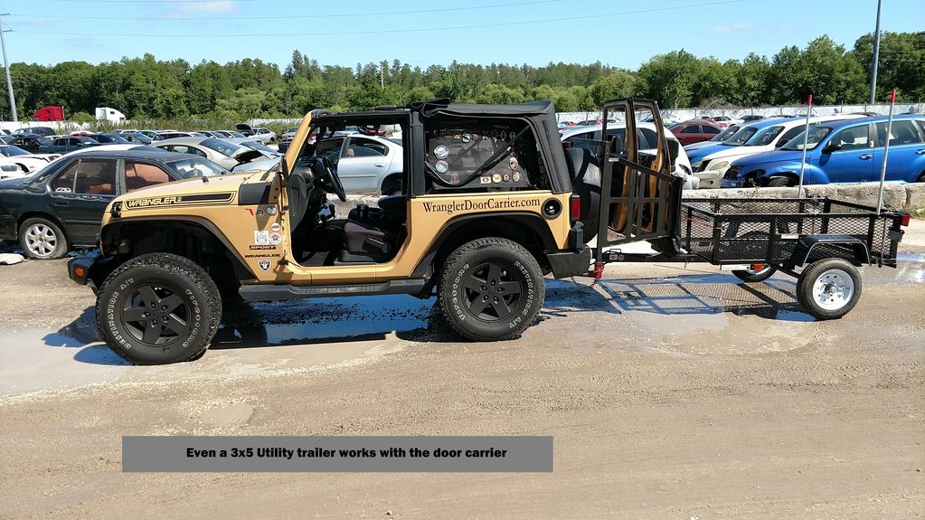 Going to the junk yard with a utility trailer while doorless. 
THAT needs to be a Jeep commercial!