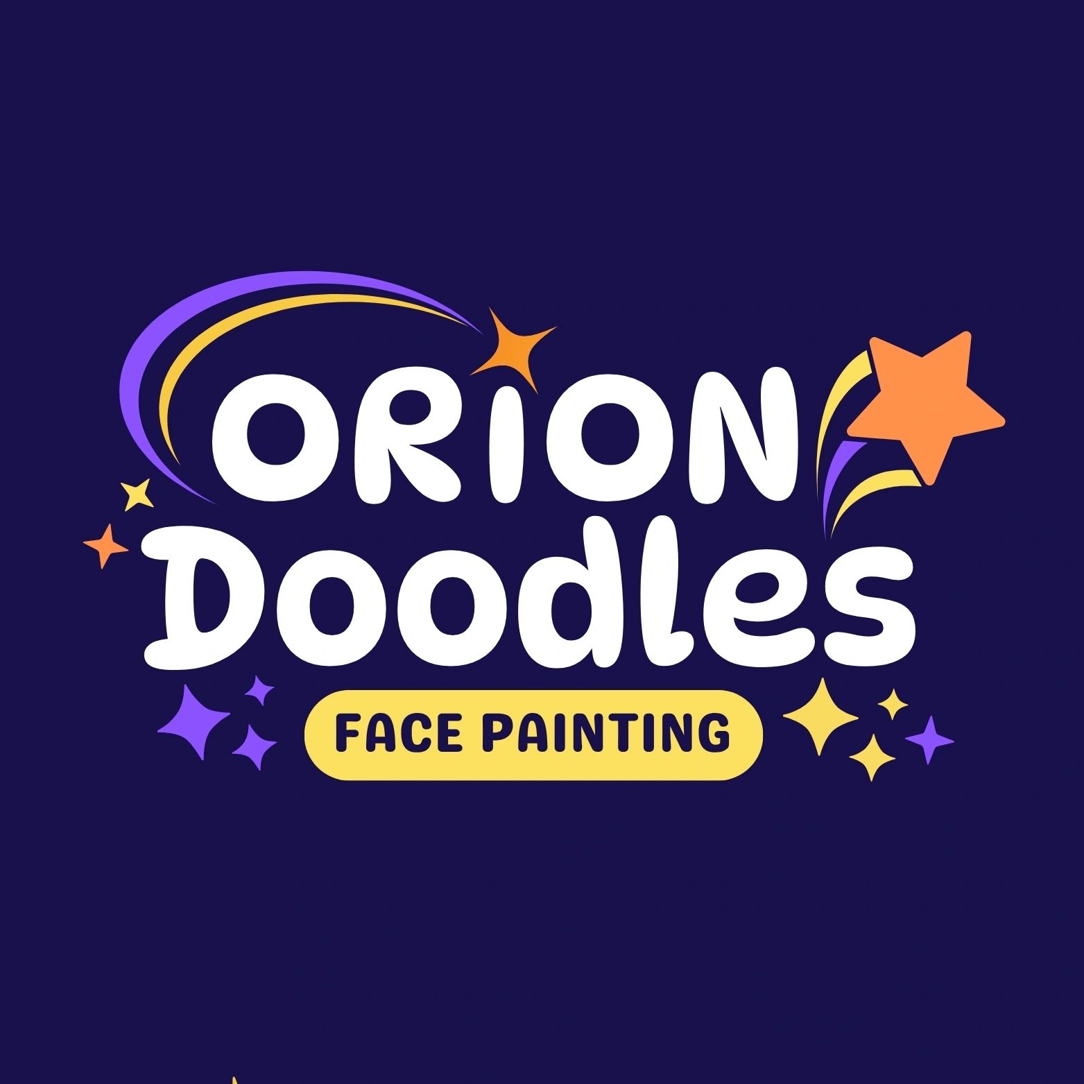 Logo for Orion Doodles face painting service.
