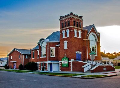 Emmett First Baptist Building at 1st and Hayes.