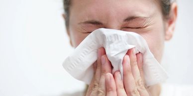 Allergies, sneezing, blowing nose