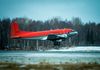 Cargo Super DC-3 landing at Anchorage Airport 