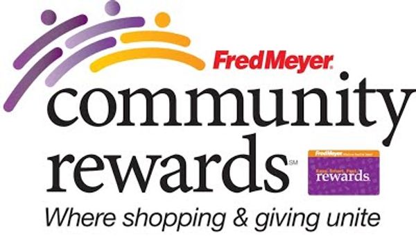Fred Meyer community rewards logo with slogan.