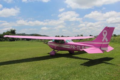 Avião rosa