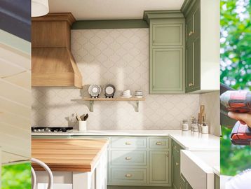 Tile backsplash install