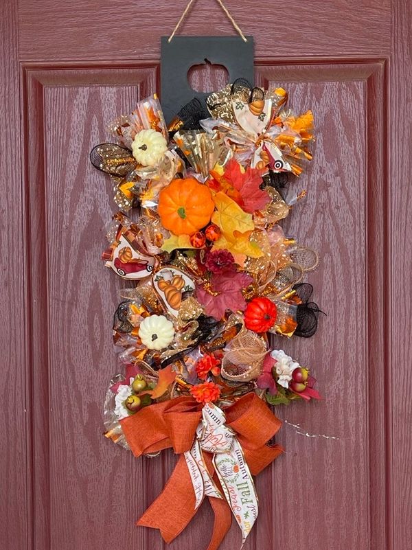 Fall Door Pumpkin Plaque