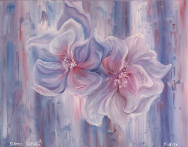 "Dual Bloom" | Oil & Acrylic on Canvas | 16x20"  