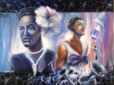 "Lady Day Sings the Blues"  | Oil & Acrylic on Canvas | 36x48" 