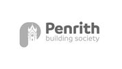 Penrith Building Society logo with a stylized 'P' and clock tower graphic.