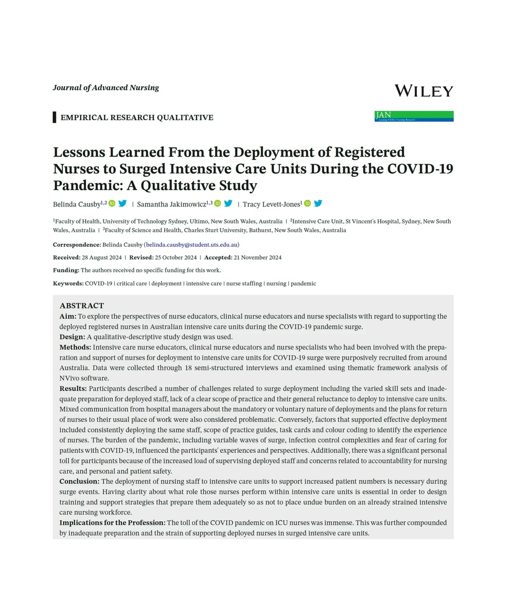 Journal of Advanced Nursing Abstract