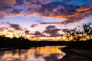 Orange Creek sunset