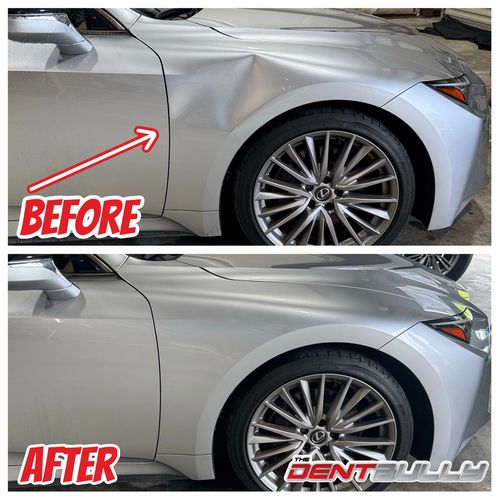 THE DENT BULLY PAINTLESS DENT REPAIR LEXUS MAJOR DAMAGE 