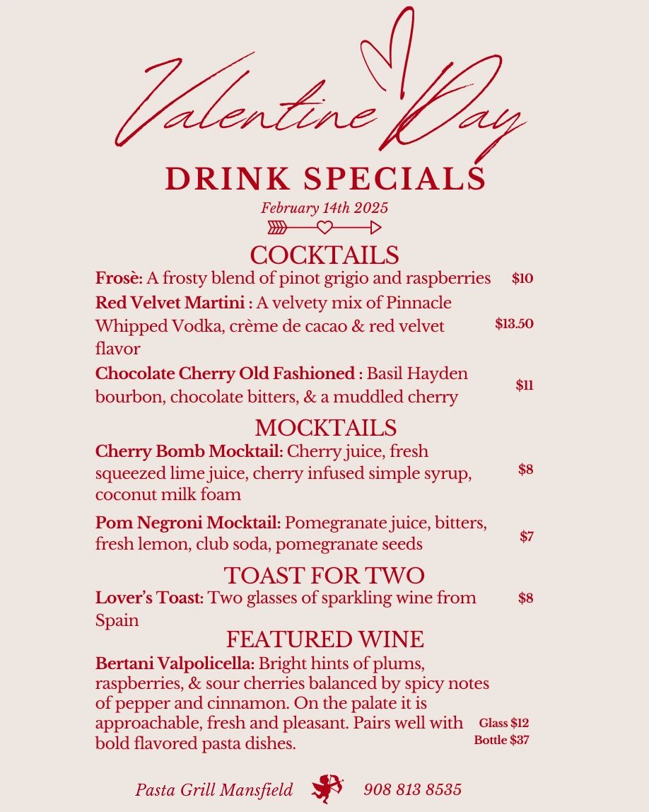 Valentine's Day drink specials