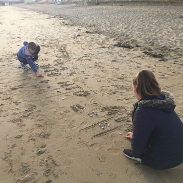 Maths on the beach.