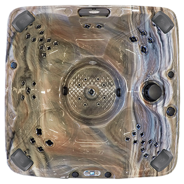 6-Person Hot Tub with 51 Jets —– Features: 5.5kW Titanium Heater, Curved Cascade LED Waterfall, Peri