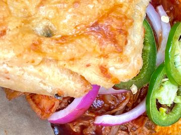 BBQ pulled pork biscuit