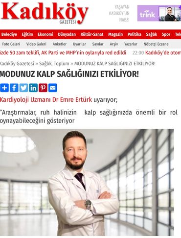 Kardiyolog Dr Emre Ertürk,Psikoloji ve Kalp Sağlığı