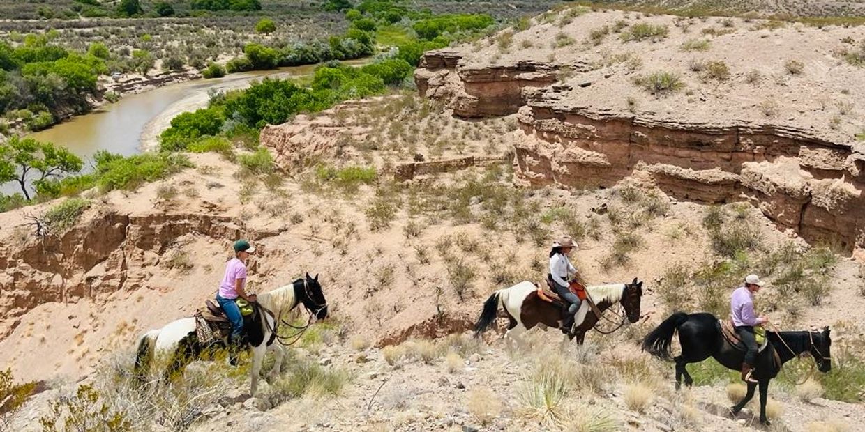 Horseback riding along the Rio Grande