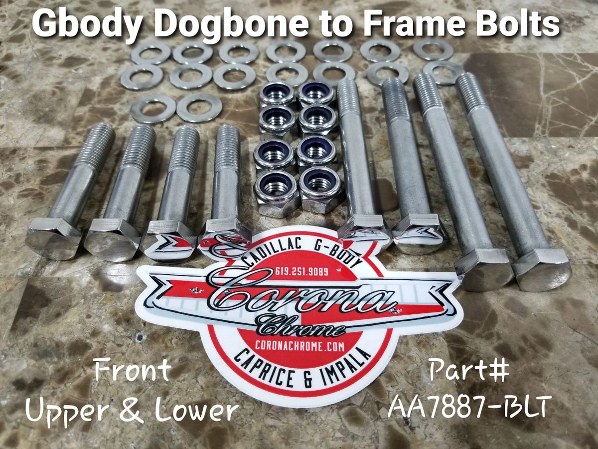 Control Arm Shaft “Dogbone to Frame” Bolt Set GBody