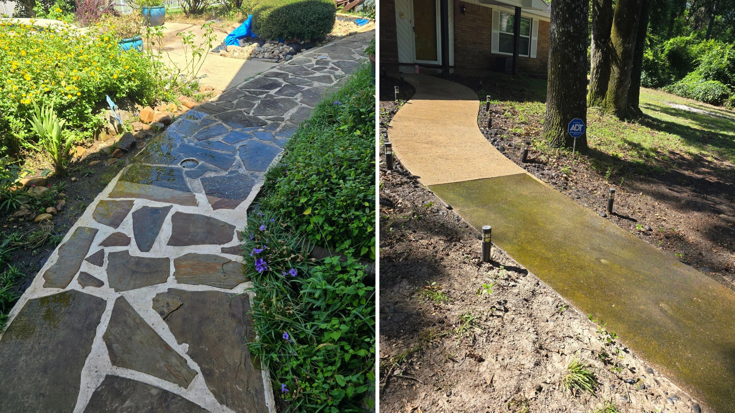 Power washed Walkways - Clean & New Looking
