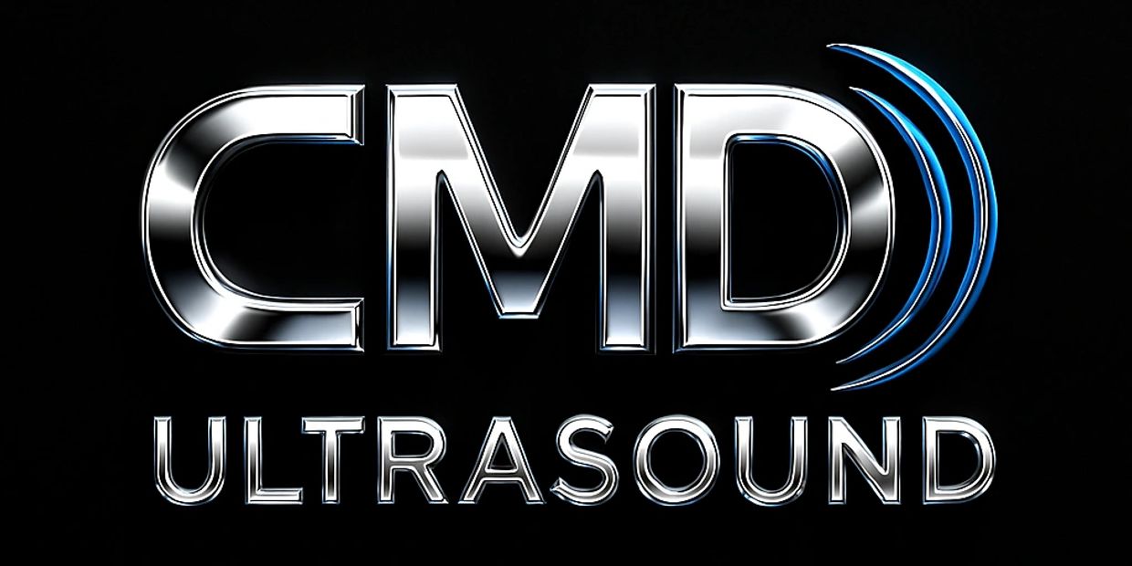 Metallic logo for CMD Ultrasound.