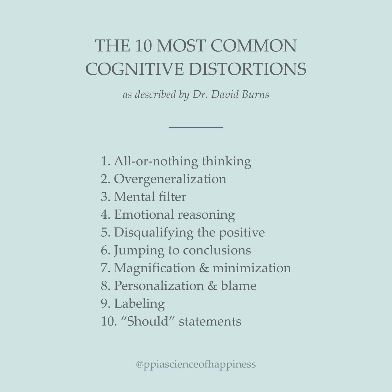 The 10 Most Common Cognitive Distortions How To Challenge Them