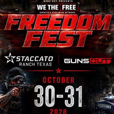 Freedom Fest event on October 30-31, 2026, at Staccato Ranch, Texas.