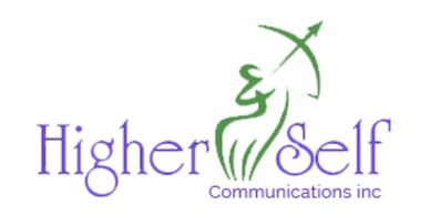 Logo of Higher Self Communications Inc with a green archer figure.