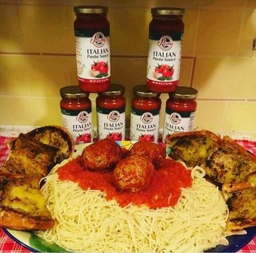 Six jars of pasta sauce