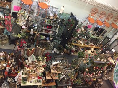 Petal Patch Warehouse Sale view from the upper mezzanine.