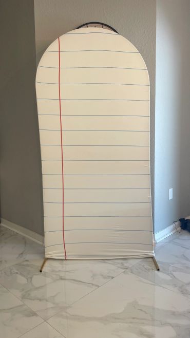 A screen resembling a giant lined notebook page.