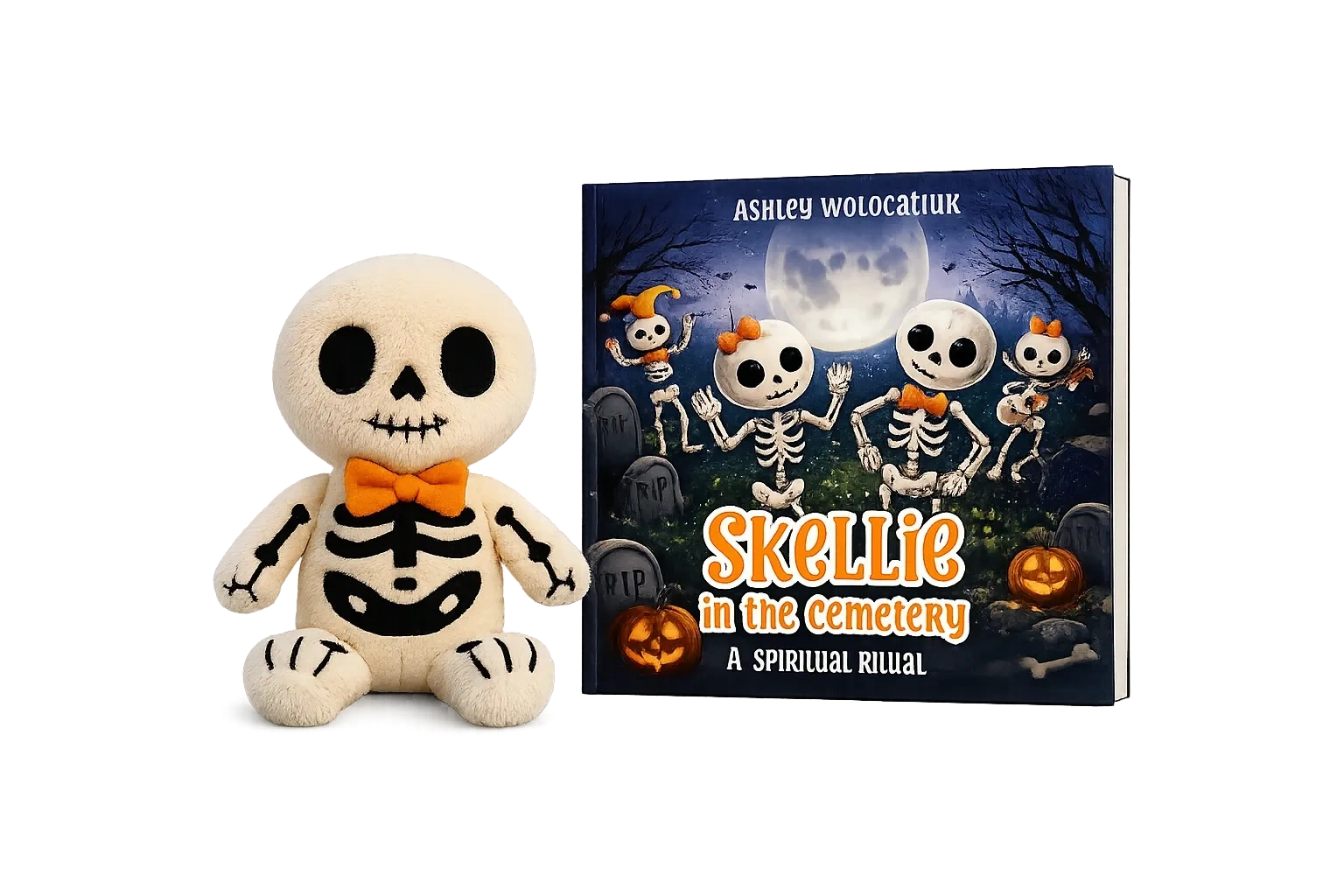 Book (Signed) w Skellie Plush