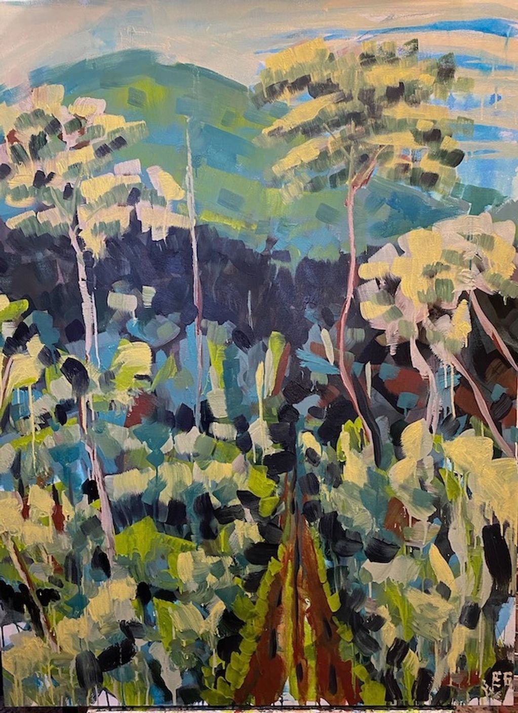 Acrylic on Canvas " Coffee Plantation"
36 "x 48"  2024