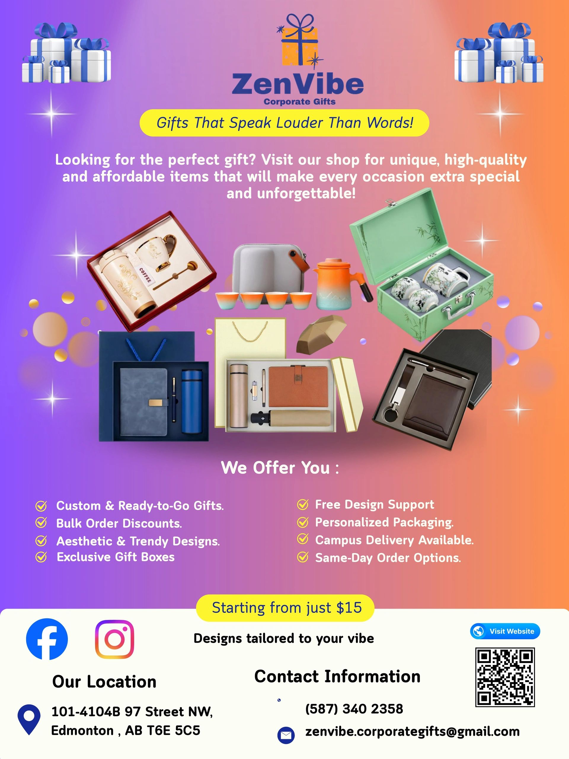 ZenVibe offers unique, affordable corporate gifts with custom designs and same-day options.