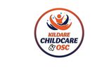 Logo of Kildare Childcare & OSC featuring a child figure and supportive hands.