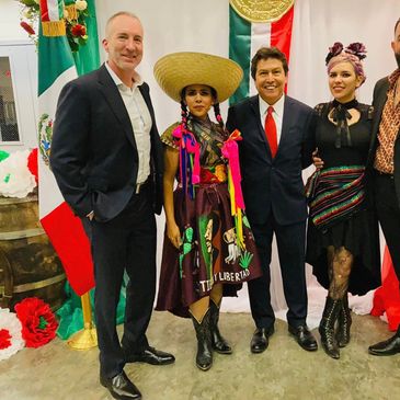 Ian McGaughey at a Mexican Independence Day celebration with the Mexican Consulate