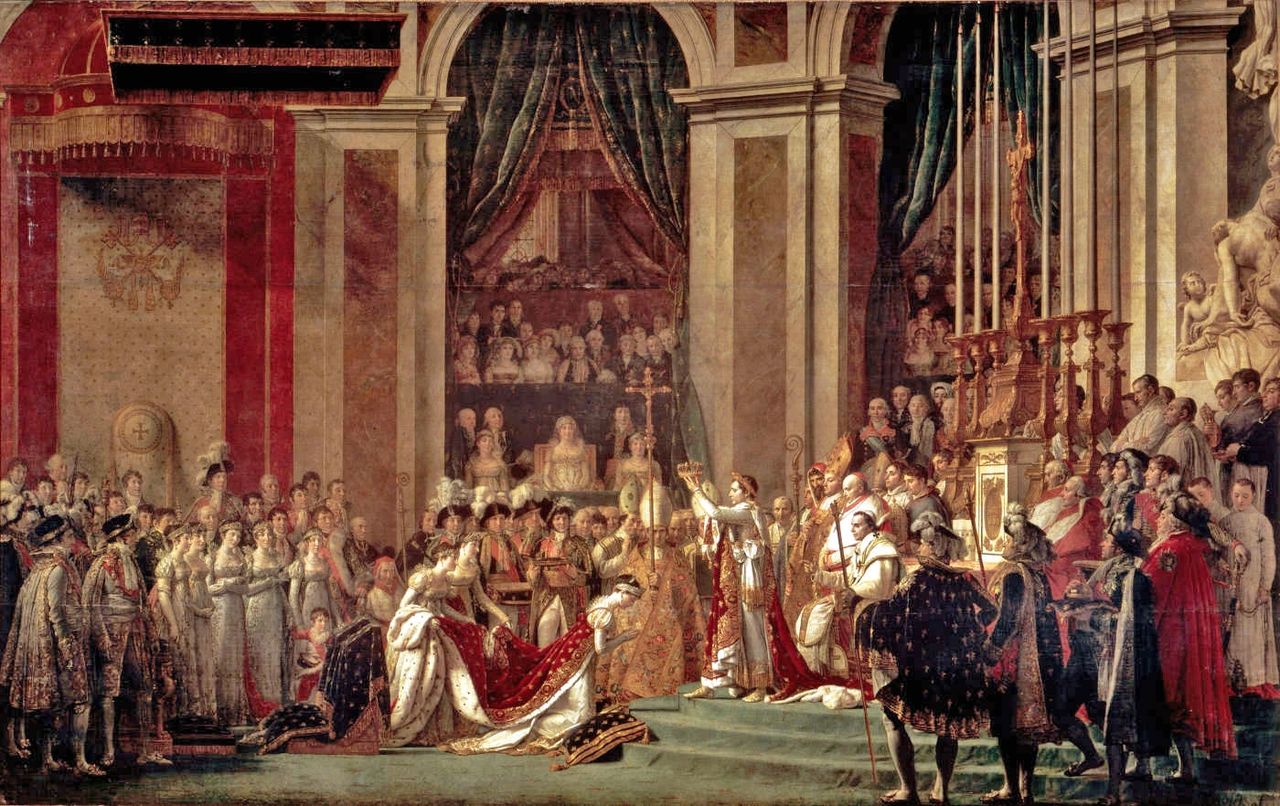 Ceremonia de coronación de Napoleón como emperador, a la cual se negó a asistir su madre, Letizia Remolino. La dama odiaba a la esposa de su hijo y no fue sólo para no tener que saludarla como emperatriz