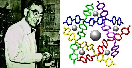 Pedersen y el autoensamblaje molecular (Imágenes tomadas de https://pubs.rsc.org/en/content/articlelanding/2017/cs/c7cs00128b/unauth y de https://www.wikiwand.com/es/articles/Autoensamblaje_molecular)